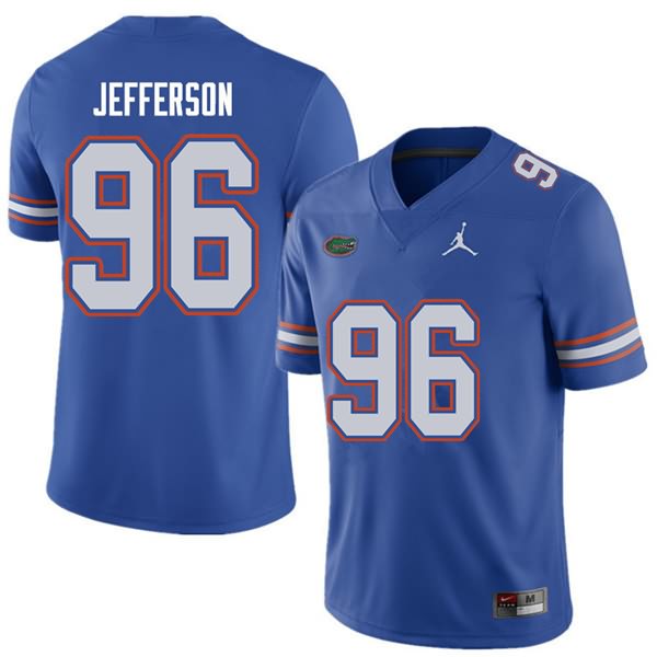 Men's NCAA Florida Gators Cece Jefferson #96 Stitched Authentic Jordan Brand Royal College Football Jersey SLB8665OY